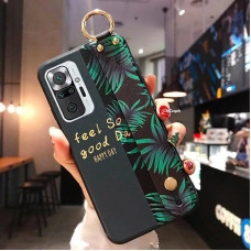 Силіконовий чохол для Xiaomi Redmi Note 10 Pro з ремінцем-підставкою Happy Day