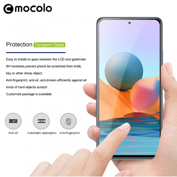 Защитное стекло Mocolo (Full Glue) для телефона Xiaomi Redmi Note 10 Pro