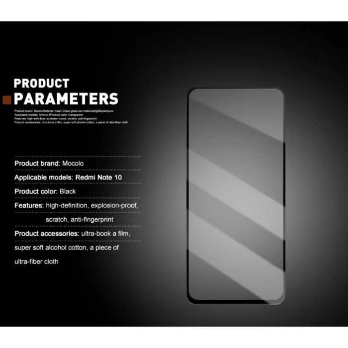 Защитное стекло Mocolo (Full Glue) для телефона Xiaomi Redmi Note 10 Pro