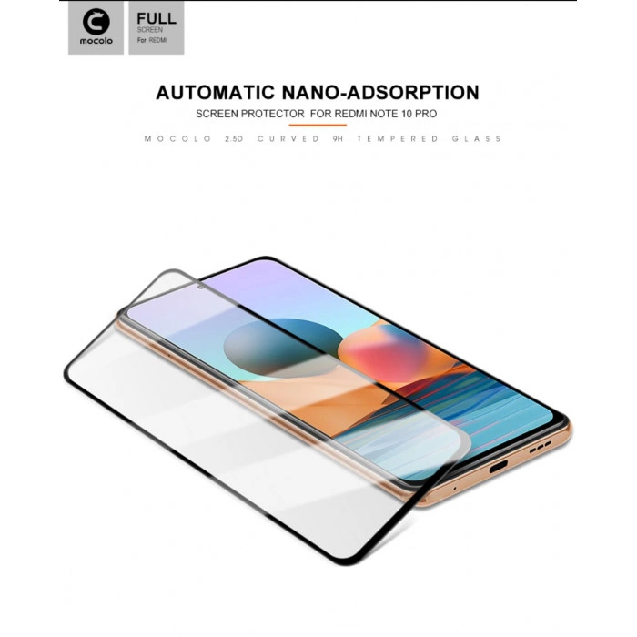 Защитное стекло Mocolo (Full Glue) для телефона Xiaomi Redmi Note 10 Pro