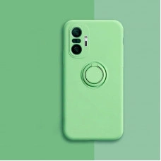 Силиконовый чехол Soft Touch с кольцом-держателем для Xiaomi Redmi Note 10 Pro Зеленый