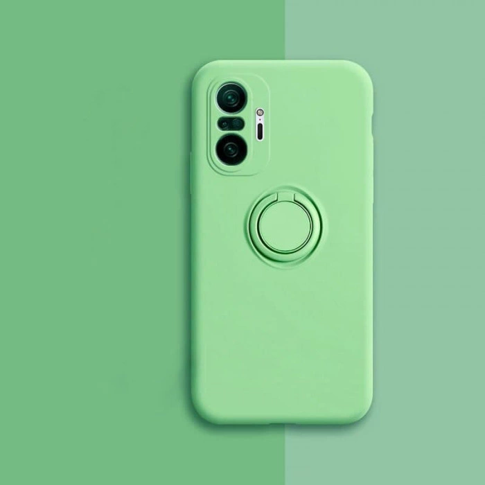 Силіконовий чохол Soft Touch з кільцем-тримачем для Xiaomi Redmi Note 10 Pro Зелений Силіконовий чохол Soft Touch з кільцем-тримачем для Xiaomi Redmi Note 10 Pro Зелений