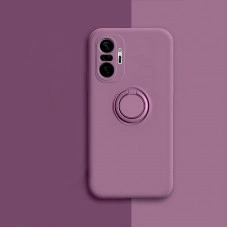 Силиконовый чехол Soft Touch с кольцом-держателем для Xiaomi Redmi Note 10 Pro Фиолетовый