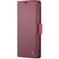 Чехол-книжка CaseMe для Xiaomi Redmi 12C Бордовый