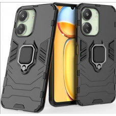 Захисний бампер IronMan для Xiaomi Redmi 13C з кільцем-тримачем Чорний