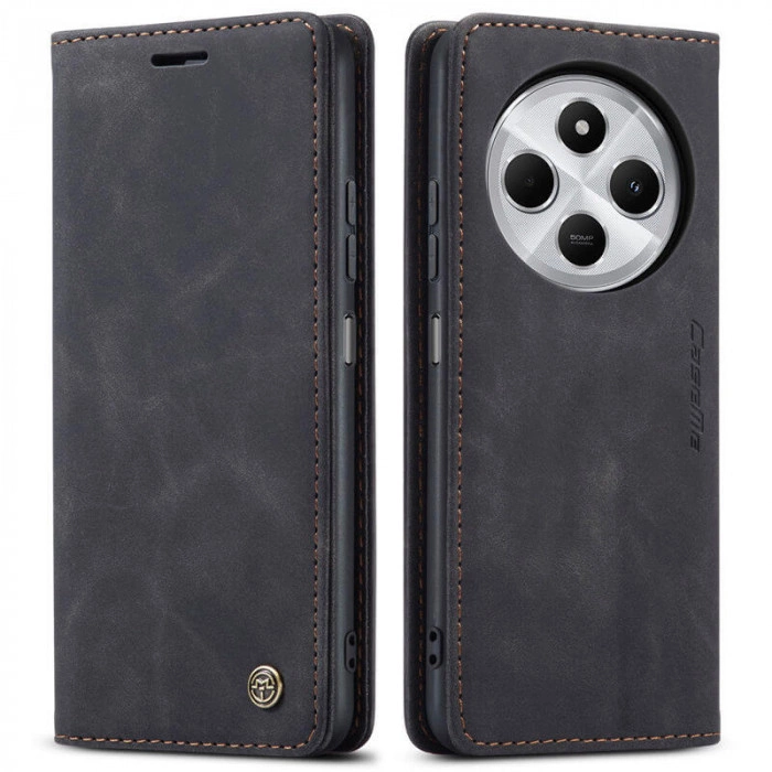 Чохол-книжка CaseMe із нубуку для Xiaomi Poco C75 Чорний