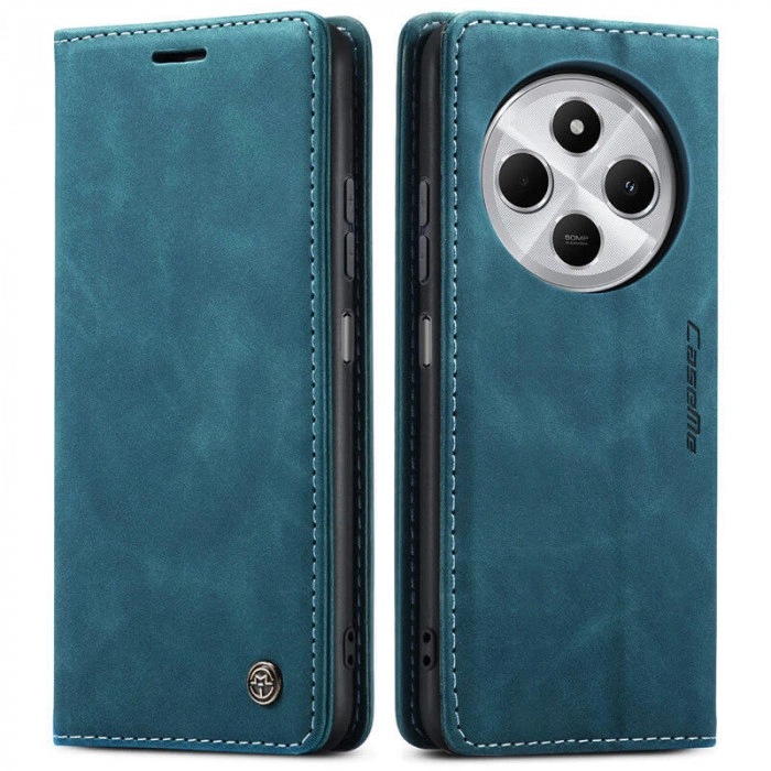 Чохол-книжка CaseMe із нубуку для Xiaomi Poco C75 Бірюзовий