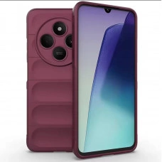 Силиконовый противоударный чехол для Xiaomi Poco C75 Cливовый