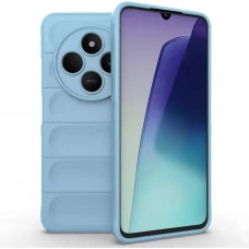 Силиконовый противоударный чехол для Xiaomi Poco C75 Голубой