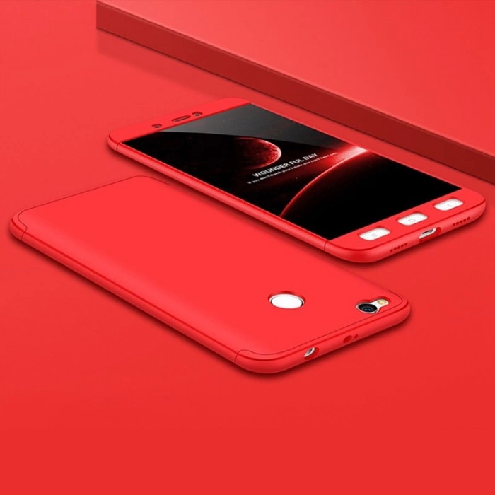 Матовый защитный чехол GKK 360° для Xiaomi Redmi 4x Красный Матовый защитный чехол GKK 360° для Xiaomi Redmi 4x Красный