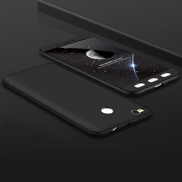 Матовый защитный чехол GKK 360° для Xiaomi Redmi 4x Черный