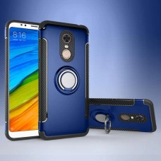 Протиударний бампер для Xiaomi Redmi 5 із кільцем-тримачем Синій