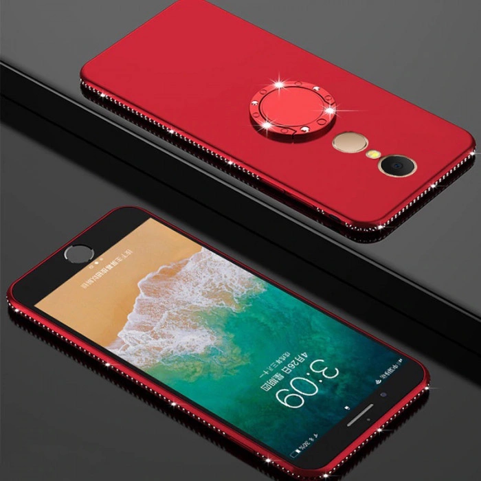 Силиконовый чехол с кольцом-держателем и стразами для Xiaomi Redmi 5 Силиконовый чехол с кольцом-держателем и стразами для Xiaomi Redmi 5
