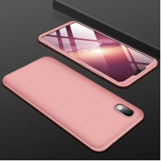 Матовый защитный чехол GKK 360° для Xiaomi Redmi 7a Розовый