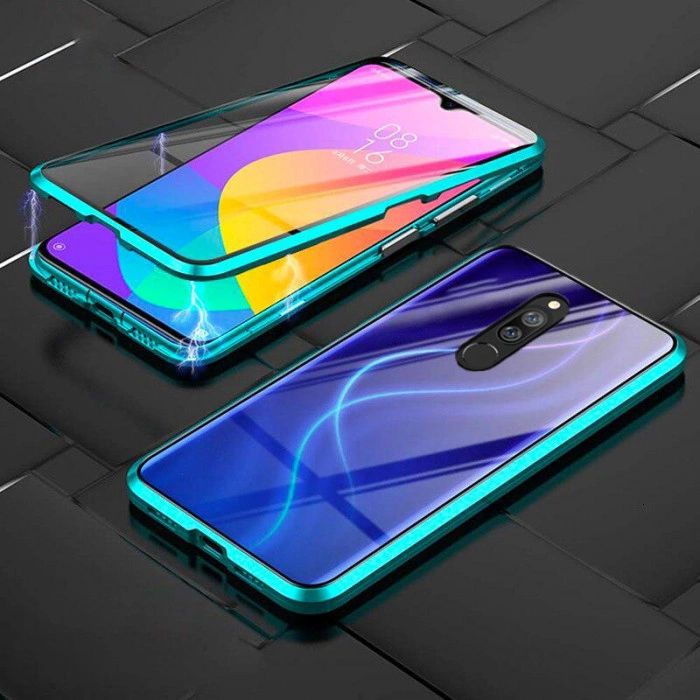 Двухсторонний магнитный чехол для Xiaomi Redmi 8/8a - Бирюзовый Двухсторонний магнитный чехол для Xiaomi Redmi 8/8a - Бирюзовый
