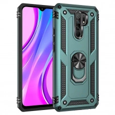 Ультратонкий противоударный чехол для Xiaomi Redmi Note 8 Pro с кольцом-держателем Зелёный