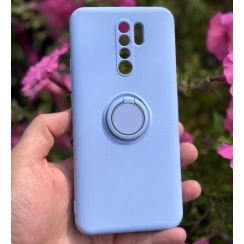 Силіконовий чохол Soft Touch з кільцем-тримачем для Xiaomi Redmi 9 Лавандовий