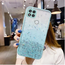 Чехол Stardust с цветными бортиками для Xiaomi Redmi 10a Бирюзовый