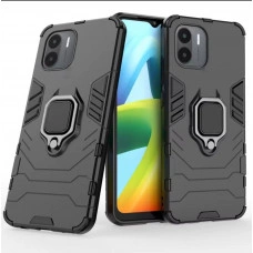 Захисний бампер IronMan для Xiaomi Redmi A1 з кільцем-тримачем Чорний
