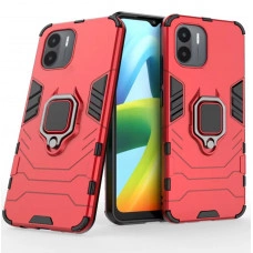 Захисний бампер IronMan для Xiaomi Redmi A1 з кільцем-тримачем Червоний