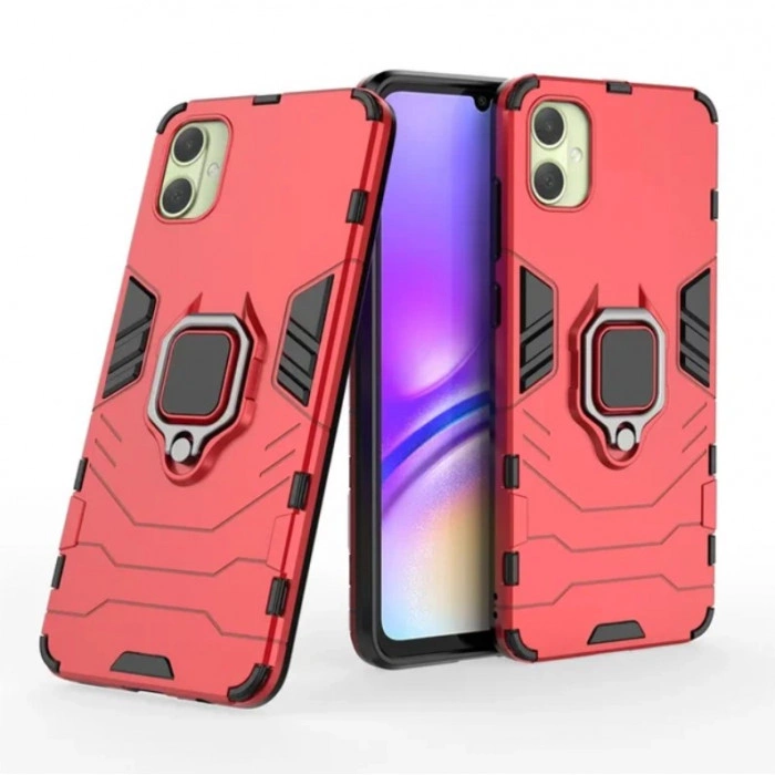 Защитный бампер IronMan для Samsung Galaxy A05 с кольцом-держателем Красный Защитный бампер IronMan для Samsung Galaxy A05 с кольцом-держателем Красный