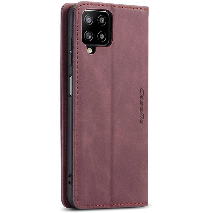 Чохол-книжка CaseMe із нубуку для Samsung A12/M12 Бордовий