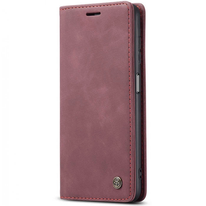 Чохол-книжка CaseMe із нубуку для Samsung A12/M12 Бордовий
