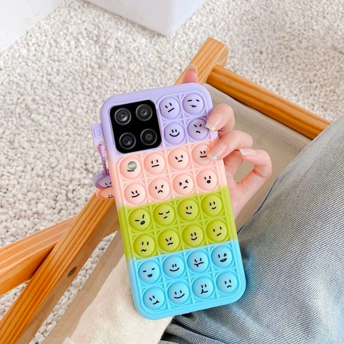 Силіконовий чохол-антистрес Pop it Smile для Samsung A12 Силіконовий чохол-антистрес Pop it Smile для Samsung A12
