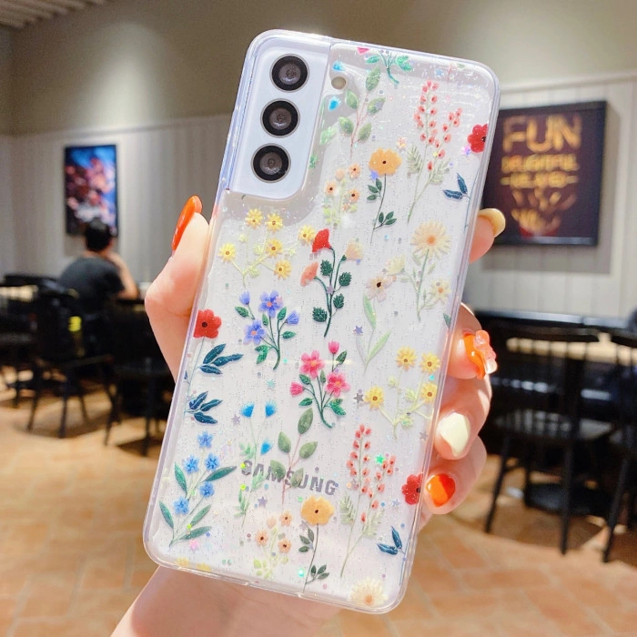 Прозрачный силиконовый цветочный чехол для Samsung Galaxy A35 Colorful floral D04 Прозрачный силиконовый цветочный чехол для Samsung Galaxy A35 Colorful floral D04