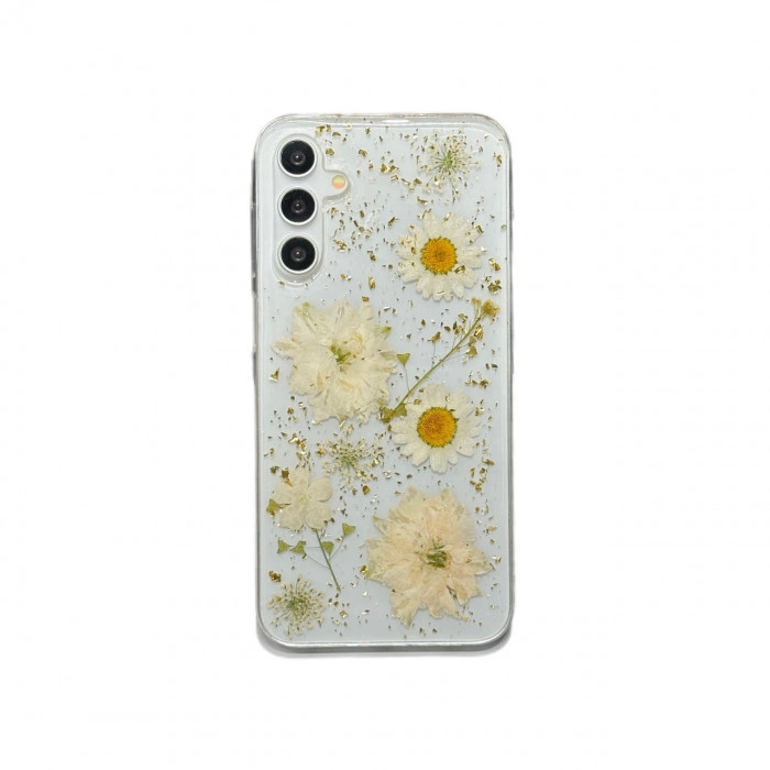 Прозрачный силиконовый цветочный чехол для Samsung Galaxy S24 FE