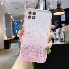 Чохол Stardust з кольоровими бортиками для Samsung A22 5G Рожевий