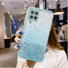 Чехол Stardust с цветными бортиками для Samsung A12 Бирюзовый