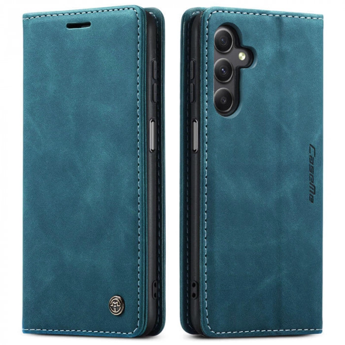 Чехол-книжка CaseMe из нубука для Samsung A14 Бирюзовый