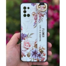 Силиконовый чехол для Samsung Galaxy A31 с ремешком-подставкой Розы
