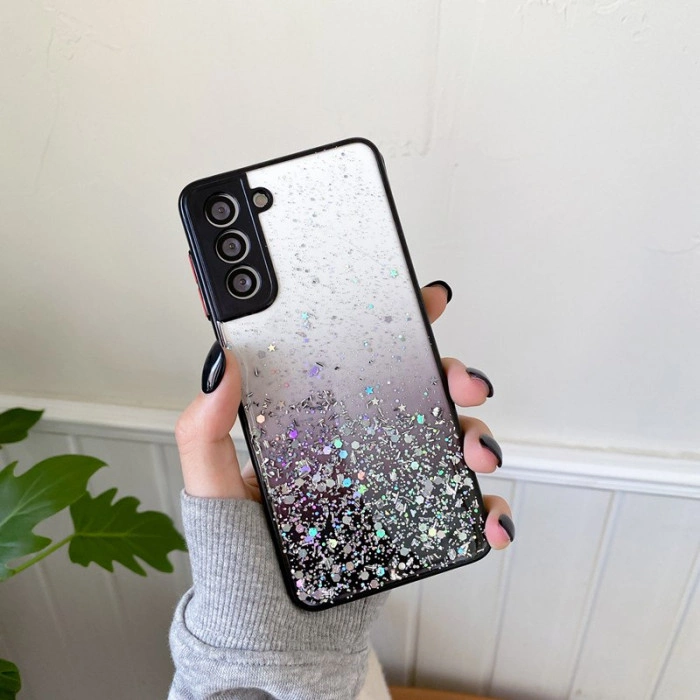 Чехол Stardust с цветными бортиками для Samsung A24 Черный