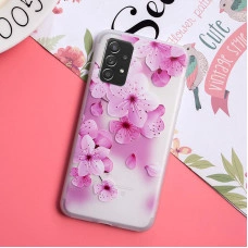 Рельефный силиконовый чехол для Samsung A32 с картинкой Цвет вишни