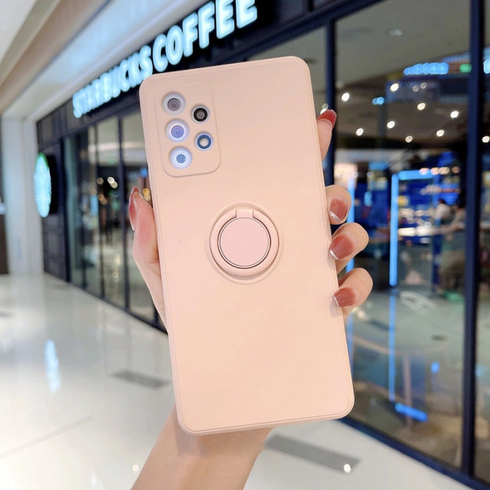 Силіконовий чохол Soft Touch з кільцем-тримачем для Samsung A52s Рожевий