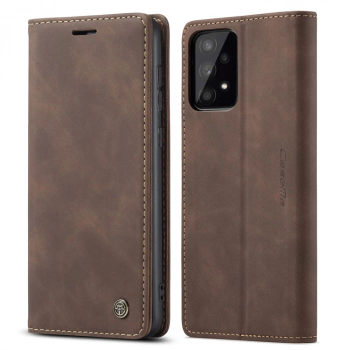 Чохол-книжка CaseMe із нубуку для Samsung A53 5G Темно-коричневий