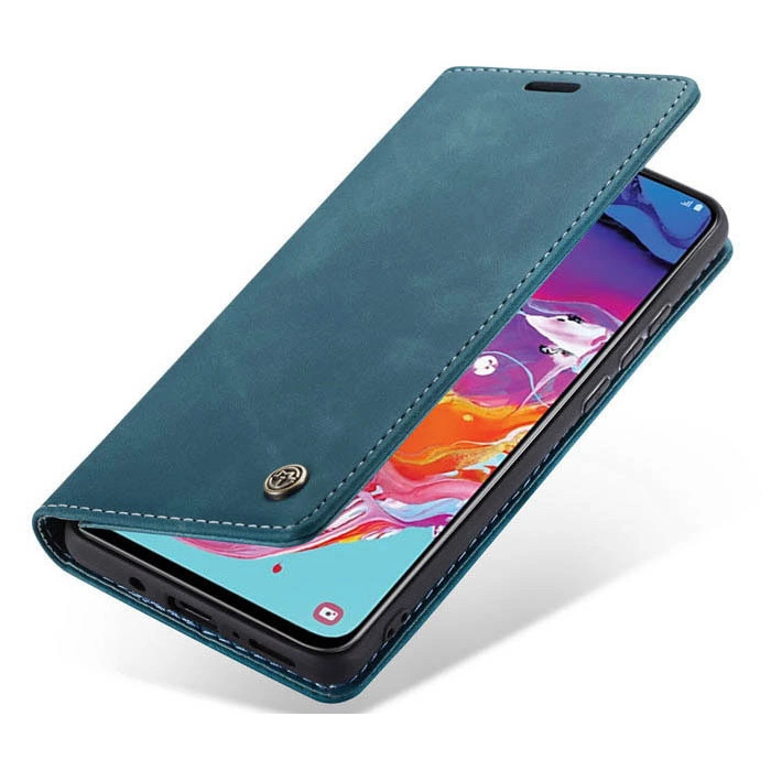 Чохол-книжка CaseMe із нубуку для Samsung A70 Бірюзовий