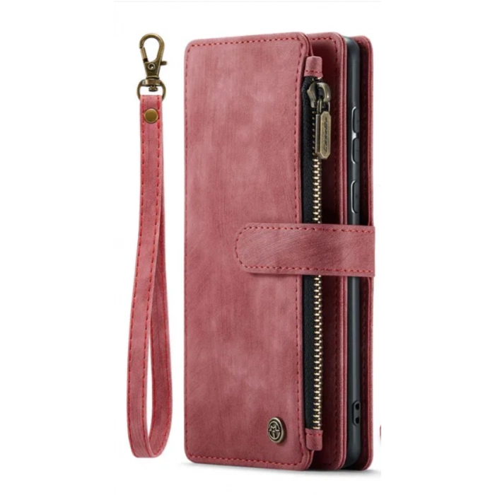 Чохол-гаманець CaseMe Retro Leather з манітом та ремінцем для Samsung A72 Бордовий Чохол-гаманець CaseMe Retro Leather з манітом та ремінцем для Samsung A72 Бордовий