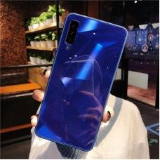 Силиконовый чехол с зеркальным покрытием для Samsung A10 Синий