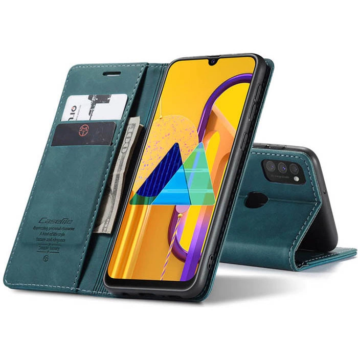 Чохол-книжка CaseMe із нубуку для Samsung Galaxy M30s/M21 Бірюзовий
