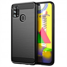Силиконовый бампер Ipaky с карбоновыми вставками для Samsung M31/M21s