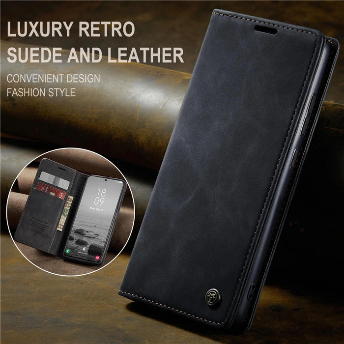 Чохол-книжка CaseMe із нубуку для Samsung S23 Чорний
