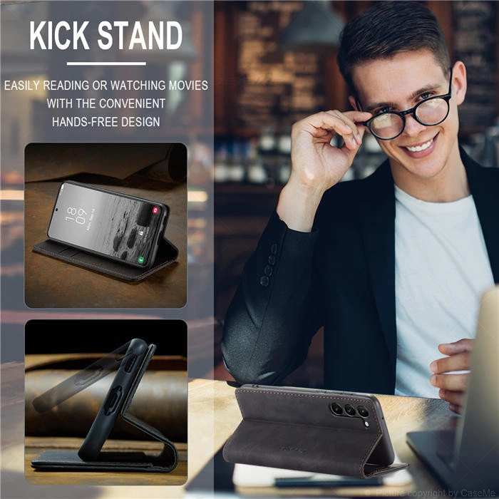 Чохол-книжка CaseMe із нубуку для Samsung S23 Чорний