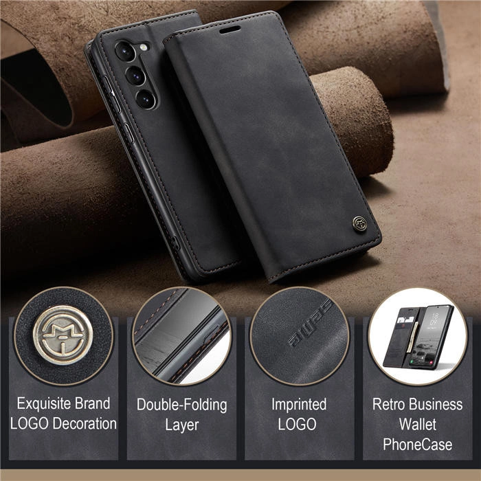 Чохол-книжка CaseMe із нубуку для Samsung S23 Чорний
