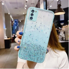 Чехол Stardust с цветными бортиками для Samsung S23 Бирюзовый