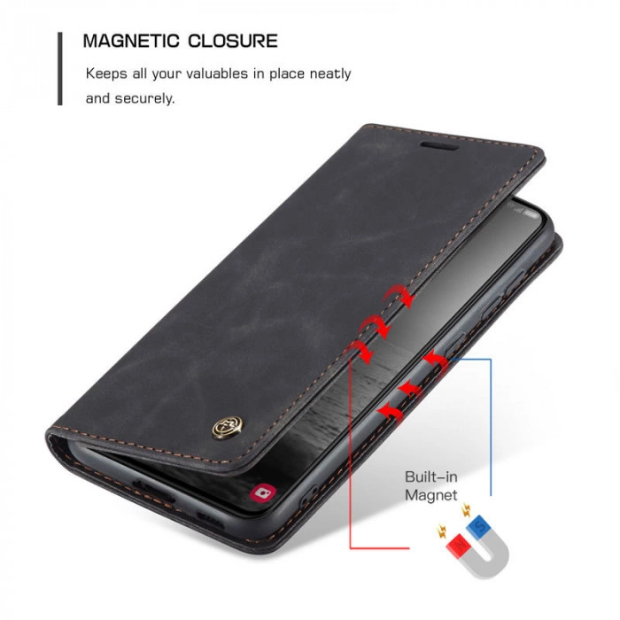 Чохол-книжка CaseMe із нубуку для Samsung S23 Чорний