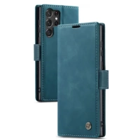 Чехол-книжка CaseMe из нубука для Samsung S25 Ultra Бирюзовый