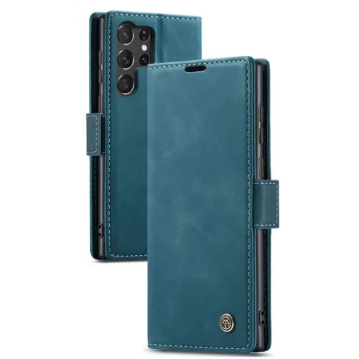 Чехол-книжка CaseMe из нубука для Samsung S23 Ultra Бирюзовый Чехол-книжка CaseMe из нубука для Samsung S23 Ultra Бирюзовый